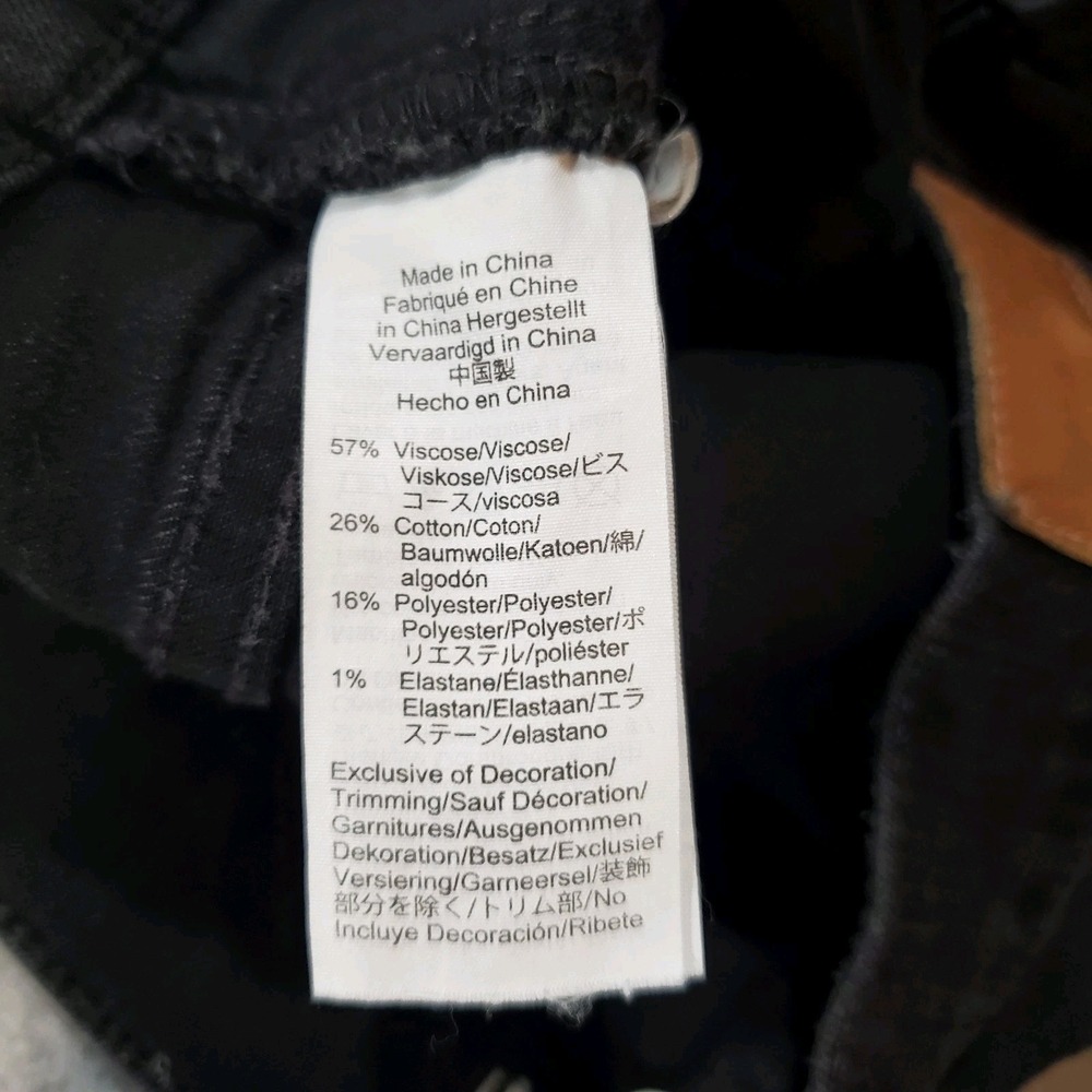 Madewell‎ Jeans Size 32 Womens RoadTripper Skinny Wash Black Denim Pants Stretch - Picture 8 of 11